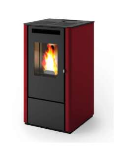 STUFA A PELLET PUNTO FUOCO 'THELMA' BORDEAUX 8 KW